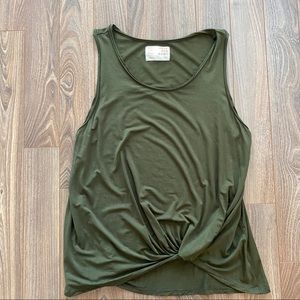 Jackson Rowe olive green knotty tank